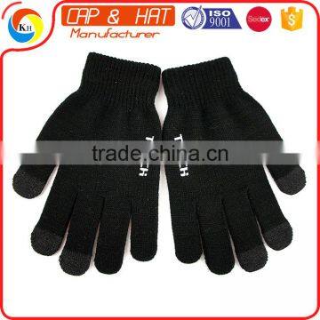 Factory outlet acrylic knitted winter touchscreen gloves all color custom