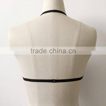 Wholesale Front Open Lingerie Black Ladies Sexy Crop Top Embroidery Bra