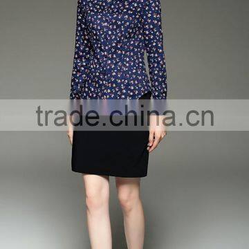 Idyllic Style Floral Printed Long Sleeve Cotton Shirt For Ladies photo-3