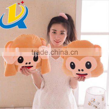 2016 Best Selling High Quality Plush Monkey Emoji Pillow photo-2