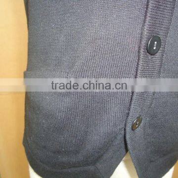 Baby Kids V-neck Button Down Sleeveless Sweater Vests With Pockets photo-2