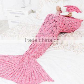 2017 Blanket Factory China Wholesale Knitted Fish Scale Mermaid Blankets photo-6