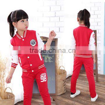 AS-457B Girls Cotton Clothing Sets for Kids Sping Autumn Sports Tracksuits Infant Active Coat+pants Suit Teenager Clothes photo-5