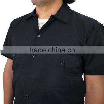 OEM China Factory Dark Color Work Wear Clothes Short Sleeve Durable Work Uniforms for Men photo-4