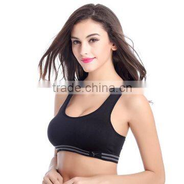2017 New Sexy Design Customized Your Own Brand Logo Elastic Band Crop Top 90%Nylon 10%Spandex Plain Sport Strapless Bra Bralette photo-3