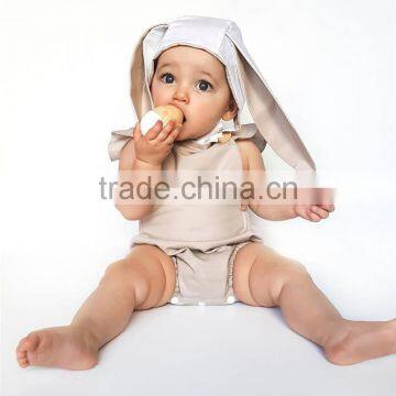 Newborn Baby Clothes Romper Wholesale 2017 2pcs Baby Clothes 0-24M Romper With Ears Hat photo-4