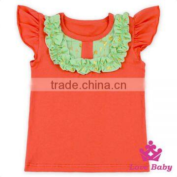 Formal Sleeveless Tops Wholesale Baby Sleeveless Shirts Ruffle Cap Sheeveless Top Wholesale Kids Tank Top photo-4