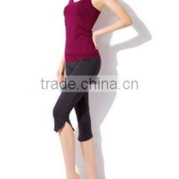 Red Women Aerobics Pant Yoga Clothing Body Building Sport Wear photo-2