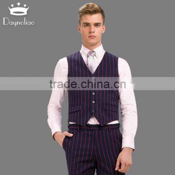 Daynoliao 2016 Double Breasted Vertical Stripe T/R Material Hot Sale Offical Men's Suits photo-2