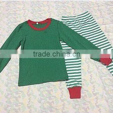 2017 New Design Comfort Kids Green Striped Family Christmas Pajamas Baby Toddler New Year Children Pajamas Sets photo-5