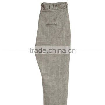 Summer Ankle-length Frill Trousers Woven Women Slacks photo-4