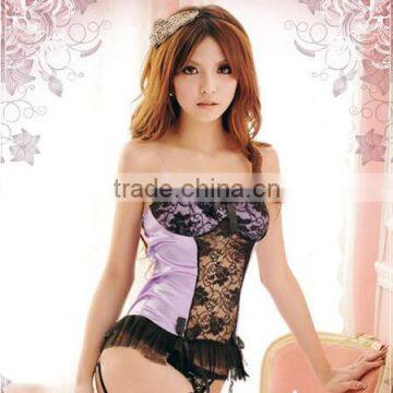 2015 New Lace Sexy Nude Black Teddy Lingerie photo-3