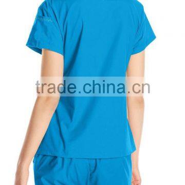 Women's V-neck Scrub Top With Closure Hospital Uniform photo-2