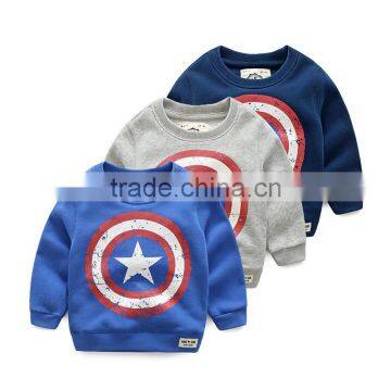 Wholesale autumn long sleeves boys kids cotton printed sweatshirt