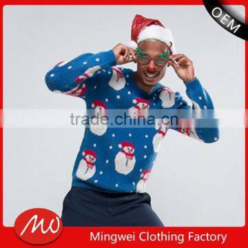 custom wholesale mens knitte cotton ugly christmas pullover sweater jumpers with high quality