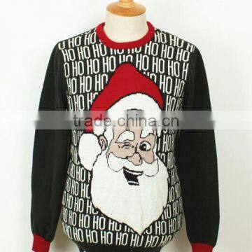 Wholesaler Private Label Christmas Pullover Sample Plain Men's Jacquard Sweater for Sale photo-3