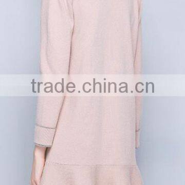 New Season China Factory Mature Ladies v Neck Loose Sweater Dress for Wholesale photo-4