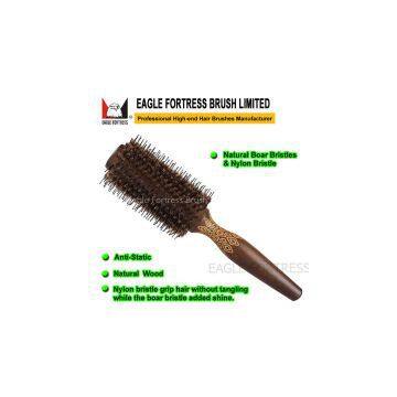 Wooden Brush With Boar Bristle & Nylon Bristle