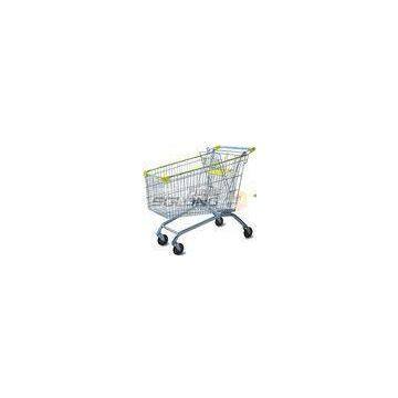 Commercial Supermarket Grocery Shopping Cart 180 Litres Volume With EVA + PP Wheel