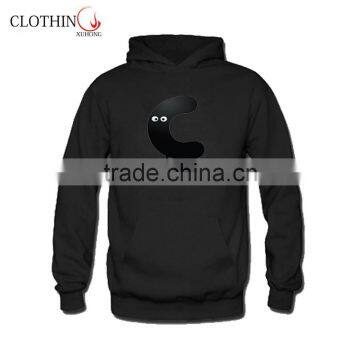 Latest product plain design print CVC soft pullover thick warm hoodie