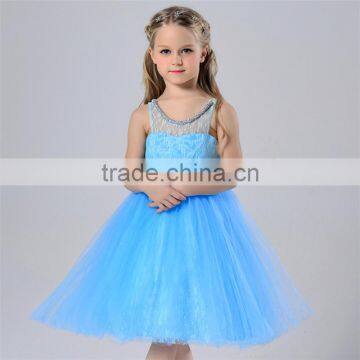 Lace sundress sleeveless frocks smocked children clothing pretty dresses for kid girls