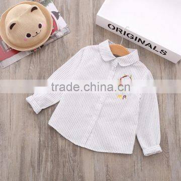 2017 Autumn embroidery female baby cotton bottoming shirt quality children's clothing girls shirt