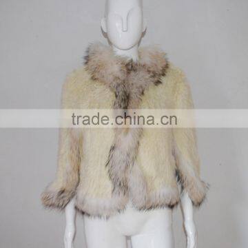 SJ468 One Size for All High Quality Woman Poncho Rabbit Fur Sale