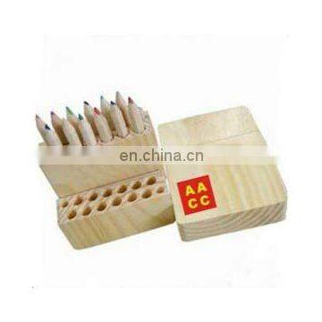 Mini Color Pencils in Wooden Box