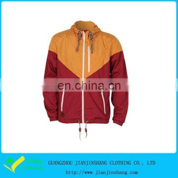 Promotion High Quality Color Combination Pocketed Jackets With Hoodies