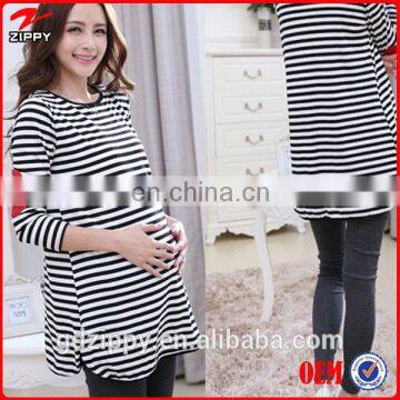 Zippy 2014 Autumn Maternity Fashion Loose Striped Shirt Pregnant Shirt