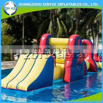 Giant inflatable floating water obstacle course for water park