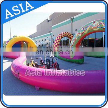 Custom Make Inflatable Race Track Outdoor Inflatable Zorb Track For Sale