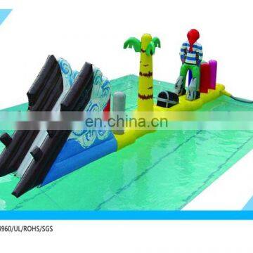 inflatable floating island as water play equipment ,inflatable palm tree floating island