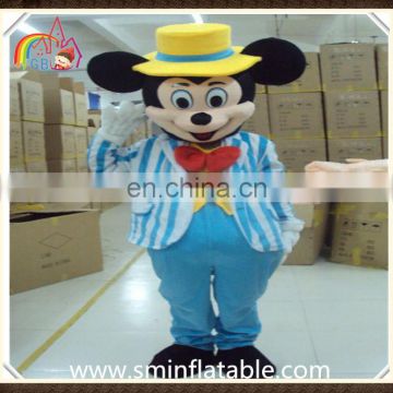 Lovely mickey mascot costume, plush figure mickey with suit cosplay costume