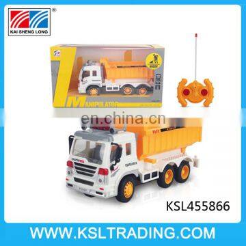 4 channel engineering transport rc car with light for kids