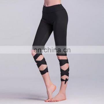 Spiral wound bind fitness yoga pants dancing ballet women's sports leggings