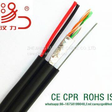 Ftp Cat5e Lan Cable Copper Conduction 4X2X24AWG + 1.2 Messenger Steel Wire/Computer Cable photo-3