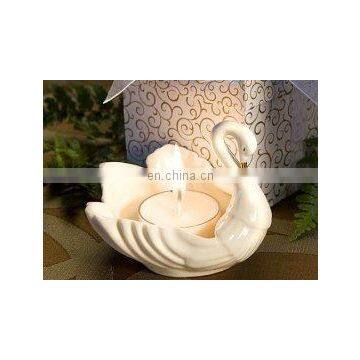 Stunning Porcelain Swan Design Candle Favors