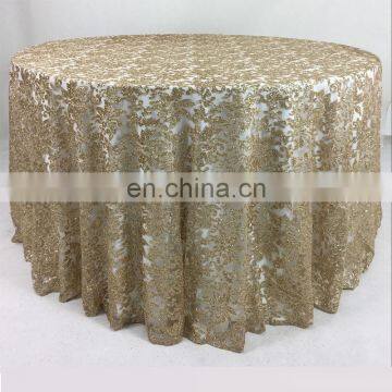 TC183A jacquard table cloth kind of table cloth gold vinyl tablecloth