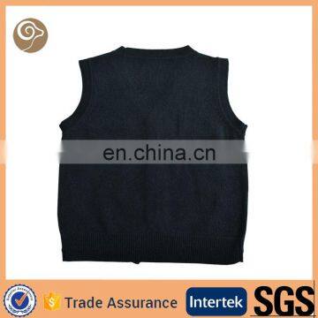 Cardigan Design Knitted Wool Baby Vest photo-2