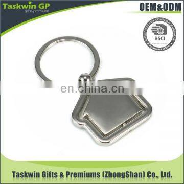Zinc alloy spinning house shape keychain/Metal keychain for sale