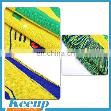 Wholesale Football Sports Scarf Knitted Customize Football Team Scarf