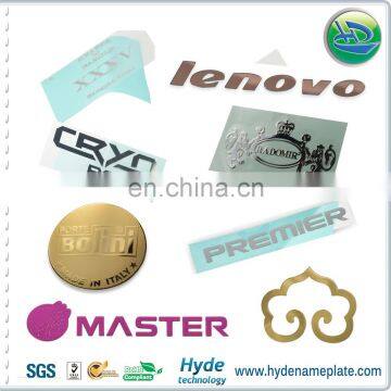 Customized Metal Electroform Silver/ Gold/ Rose Gold Color Metal Nickel sticker