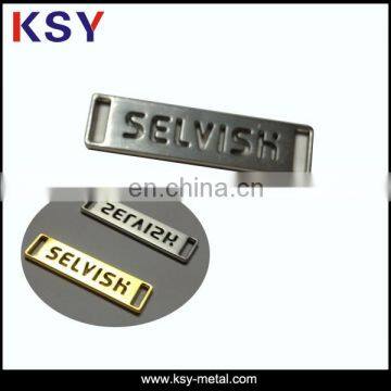 3D hot sell any colour metal labels with bag