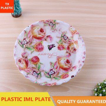 TX0303 DISPOSABLE IML PLASTIC WAVE EDGE PLATE FOOD PLATE PLASTIC TRAY