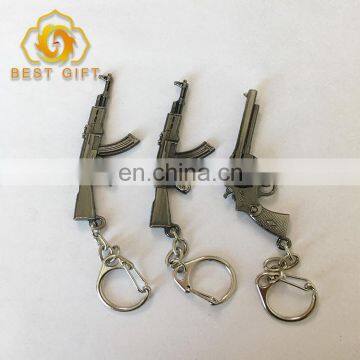 Souvenir Customized Many Designs Gun Metal Keychain