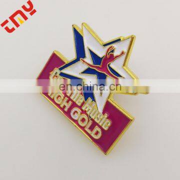 Custom epoxy lapel badge pins with sticking back , die struck lapel pins , NO MOQ