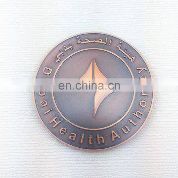 Custom logo printed metal coin high quality souvenir metal coin