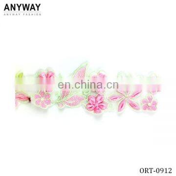 Custom Lace Flower Embroidered Ribbon for Clothing