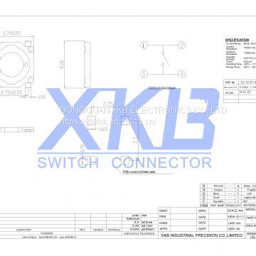 Ultra Thin 37*3.7*0.35 Waterproof Chip Touch Key Tact Switch photo-2